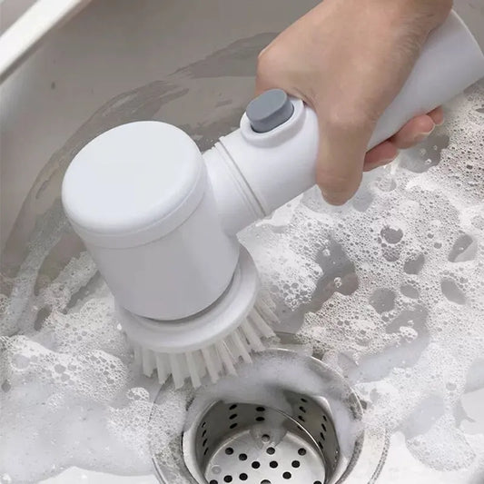 Escova de Limpeza Elétrica Multifuncional para Cozinha e Banheiro