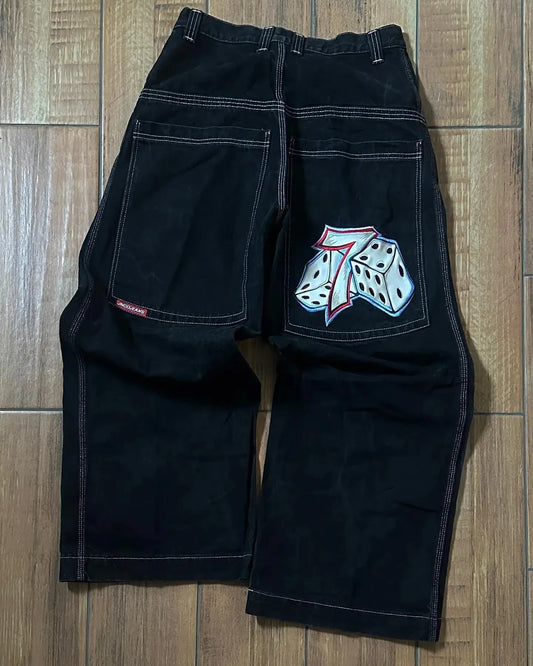 Jnco Baggy Jeans Hip Hop Rock Embroidery Pattern Men Women 2021 New Fashion Streetwear Retro Harajuku High Waist Wide Leg Jeans