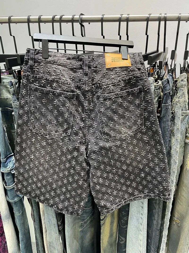 Shorts Jeans Masculinos Leves e Desgastados - Estilo Casual de Verão e Design Moderno